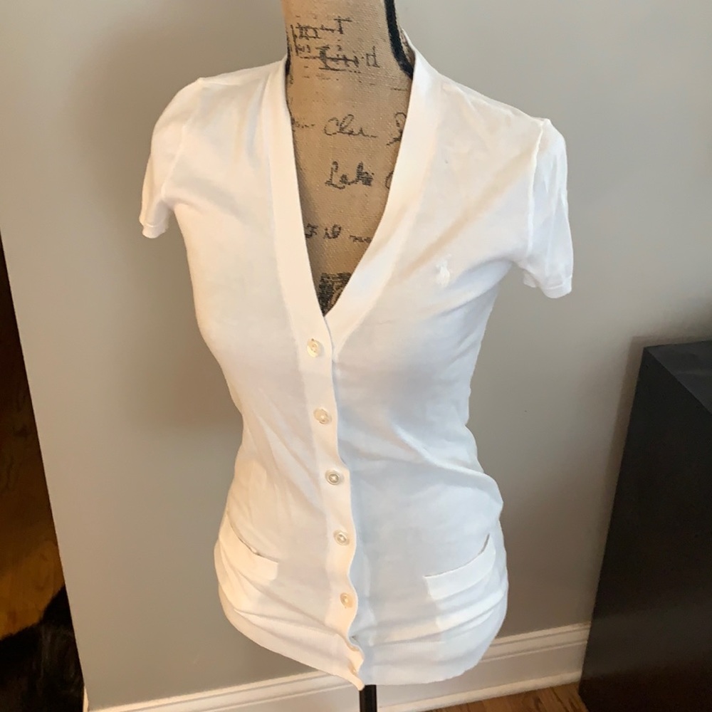 Ralph Lauren White Cardigan